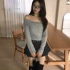 Twist Off-Shoulder Knit Top | 3色入 - Image 3